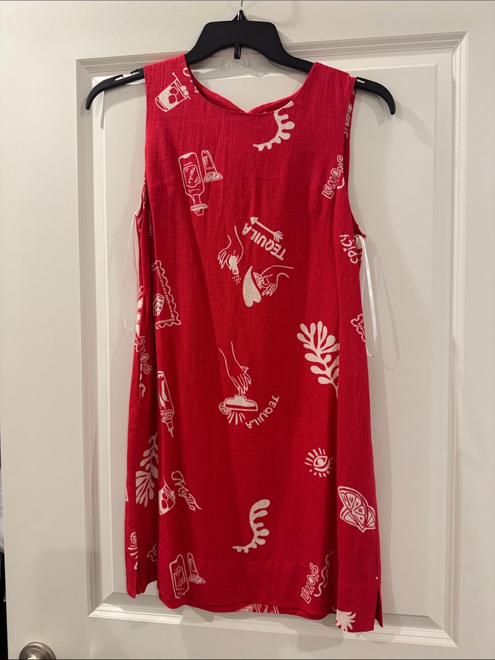 Red Printed Mini Dress - Casual Summer Style